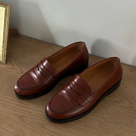 Sezane Other - Sezane Brown Leather Penny Loafers